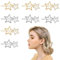 8 Pezzi Mollette Capelli Donna,Mollette Capelli Donna Eleganti,Forcine per Capelli con Stella a Cinque Punte Mollette per Capelli Antiscivoli Accessori Fermagli con Stella,Clip,Oro e Argento