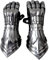 Mittelalterliche Rüstung Stulpen Historische Nazgul Arm Handschuhe Ritter Larp Krieger Gauntlet Europäische Kreuzritter Arm Handschuhe Rollenspiel Kostüm, silber, One size