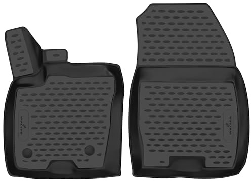 Walser XTR Gummi Fussmatten Auto für Ford Transit Courier B460 02/2014-2023, 100% passgenaue Auto Fußmatten, robuste Universal Fußmatte Auto, Gummimatten Auto, Auto Fussmatten Gummi