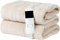 Marco Paul Electric Heated Fleece Blanket - Large Cream Heated Throw for Sofa, Back Pain Relief