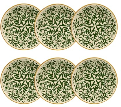 NOVASTYL - Lot 6 coupelles héraclée 500ml en grès décor vert - 2614398