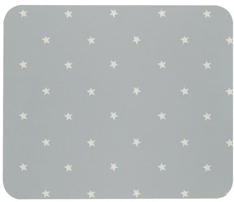 Eslifey Comfortable Mouse Pad Stars on Gray Desktop Mousepad, 21 x 25 cm Mouse Mat, Non-Slip Rubber Base, Improves Speed and Precision