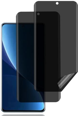 BCHKLAI Protector Pantalla Privacidad para Xiaomi 12 Pro [2 Piezas], Antiespia Película TPU Flexible, Anti-Rasguños, Sin Burbujas, Anti-Espía Protector Pantalla para Xiaomi 12 Pro 5G