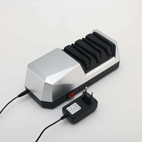 Knife Sharpener, Knife Sharpener Electric Professional for Metal and or Ceramic Knives, Diamond Knife Sharpener Angle 20 with Chef's Knife, 3-in-1 Coarse and Fine Grinding, Polishing, Sharp Safe