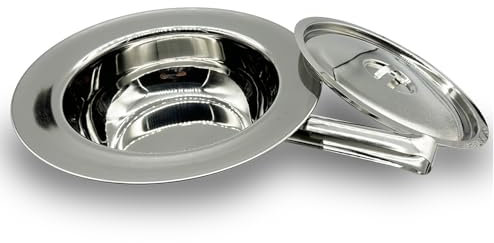 Steckbecken mit Deckel Edelstahl | Bettpfanne für Erwachsene | Spülmaschinengeeignet | Stechbecken | Nachttopf | Töpfchen | Medizinische Pflege | zu Hause | Krankenhaus | Altenheim | Waschbar