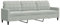 vidaXL Canapé à 3 Places Gris Clair 210 cm Velours, canapé, canapé de Salon, canapé à Trois Places, canapé rembourré, sièges de Salon