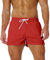 AIMPACT Sporthose Herren Kurz 3 Inch Mesh Basketball Shorts Herren Atmungsaktive Jogginghose Kurz Tennishose mit Taschen (Rot-M)