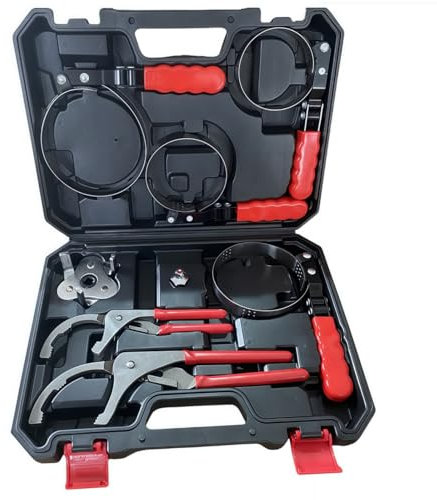 8 Stück Ölfilterschlüssel Set - Ölfilter Schlüssel, Ölfilter Werkzeug, mit 4 Ölfilterschlüssel & 2 Ölfilterzange, Ölfilter-Entfernungswerkzeug für Motorräder, Autos, LKWs