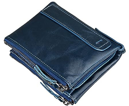 GALPADA 1stück Geldbörse Mit Reißverschluss Multifunktionale Geldbörse Blau -Schutz Schlankes Design Für Kreditkarten Bargeld Und Ausweise