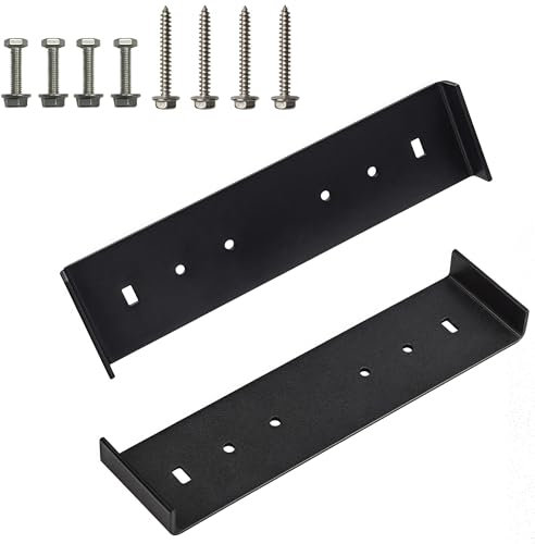 Lot de 2 supports de montage en fer robuste pour boîtes aux lettres jusqu'à 2,4 m de large