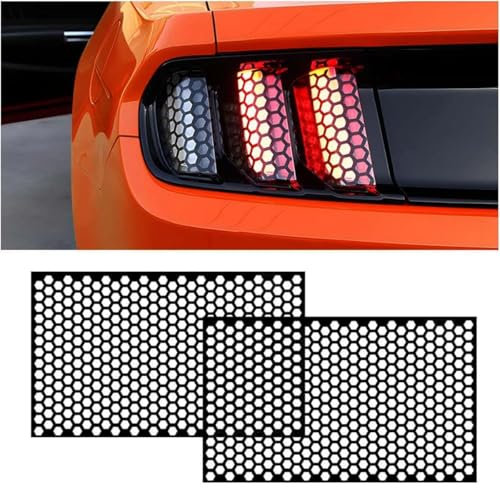 YYFYYDS 2pcs Honeycomb Auto-Rücklicht-Aufkleber,Kompatibel mit Skoda Fabia NJ, Auto-Deko