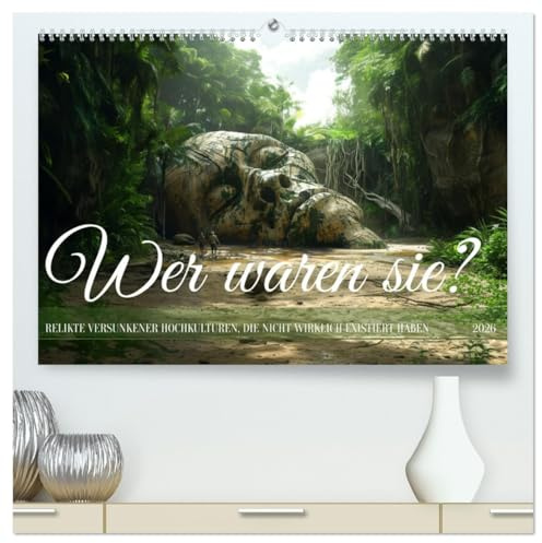 Wer waren sie? (hochwertiger Premium Wandkalender 2026 DIN A2 quer), Kunstdruck in Hochglanz: Verlorene Hochkulturen und außerirdische Geheimnisse entdecken (CALVENDO Wissenschaft)