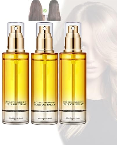 Intensiv pflegendes Haaröl-Spray, 80 ml, langanhaltend, leichtes, weiches ätherisches Ölspray für weiches und glänzendes Haar (3PCS)
