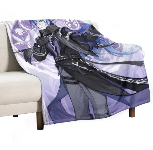 Yabzfal Flins Throw Blanket Ultra-Soft Flannel Fleece Blanket, Cosy Lightweight Gaming Blanket for Sofa Bed, Gifts for Anime Fans, Size L(200cm×150cm)