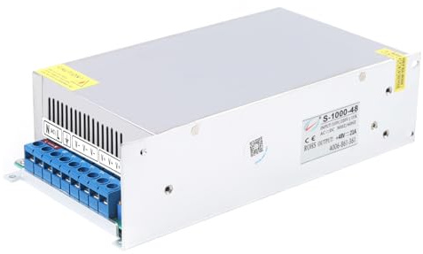 Fuente de alimentación conmutada 1000 W 48 V 20 A, CA 220 V a CC 48 V, IP63, con ventilador y retardo de encendido – para LED, industria, laboratorio, autocaravana