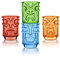 Final Touch TIKI Stackable Shot Glasses Verres à liqueur Coloré COLOURED 60ml Hawaiian Themed Pack of 4 - TK5402