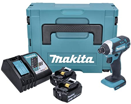 Makita DTD 152 RFJ 18V Li-ion Visseuse à chocs sans fil avec boîtier Makpac + 2x Batteries BL1830 3,0 Ah + Chargeur DC18RC