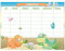 Wandkings Stundenplan Dinos - Whiteboardfolie abwischbar - Wähle eine Größe - 40 x 30 cm