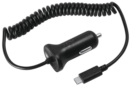 ISY KFZ Auto Schwarz Ladegerät für Handys (Auto, Zigarettenanzünder, 5 V, 3 A, 1,2 m, schwarz)