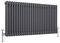Milano Windsor - Anthracite Cast Iron Style Horizontal Triple Column Radiator - 600mm x 1190mm