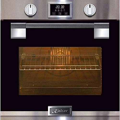 Kaiser EH 6337 Luxus Pyrolyse Einbaubackofen 60cm, massives Metall, 79L,Glastür mit SOFTCLOSE, 11 Funktionen,Heißluft,Teleskopauszug,Einbau Elektro Backofen,Backofen Einbau,Intelligent Sysytem