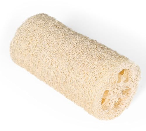 Eco Bath London Natural Loofah 5 inch with String - Premium Exfoliating Bath Sponge, Shower Puff, Body Scrubber for Smooth and Radiant Skin