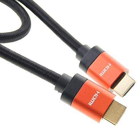 Ex-Pro 8K HDMI 2.1 Ultra High Speed 48Gbps Lead, 7680P 8K@60Hz UHD HD HDTV 3D, HDCP 2.2, 4:4:4 HDR, eARC Compatible - 30awg Orange 1m