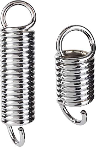 ScSPORTS® Boxsack Feder - 80/190 kg Belastbar, Stahl, Verchromt, Geräuschdämpfend, 11/16cm - Boxsackfeder, Schwingfeder, Sandsack Aufhängung, Halterung, Zugfeder (11 cm)