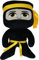Ninja Plüsch Maskottchen Teddy Glücksbringer Stofftier Geschenk Kampfsport Kickboxen Karate Taekwondo MMA Muay Thai Thaiboxen