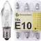 10x Spitzkerze E10 55V 3W Ersatzbirne Riffelkerze Topkerze für Lichterkette und Weihnachtspyramide
