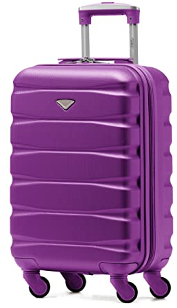 Flight Knight ABS Valise Cabine 55x35x20 cm Compatible avec Air France, Hop! easyJet, RyanAir Et Bien d'autres! Bagage a Main Legere Sac Cabine avec 4 Roues.