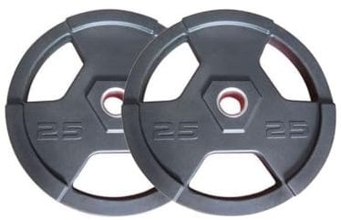 Jiande CPU Barbell 2-Inch Olympic Grip Plate, Set of 2 Plates, Grip Weight Plates Olympic Plate Sets, Olympic Plate Weights 2.5kg-25kg (Size : 25kg*2)