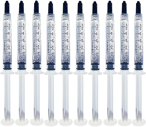 Bright White Smile 35% 10 Pack Teeth Whitening Gel Refills Bleaching Gel, No Sensitive Teeth Whitener, Great for Sensitive Tooth Whitening, Works with Teeth Whitening LED Light and Trays (10 X 3ML)