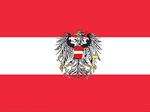 Taffstyle Fahne 150cm x 90 cm Länderflagge Fanartikel Land Flagge mit Metallösen Frauen Männer Kinder Basketball Handball Fussball Österreich mit Adler