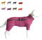 Warmer Hundemantel, doppellagige Hundeweste, Vier Beine bedeckt, Winddicht, wasserdicht, reflektierende warme Hundeweste, Outdoor-Schlittschuhkostüm für kleine, mittlere und große Hunde. Purple L