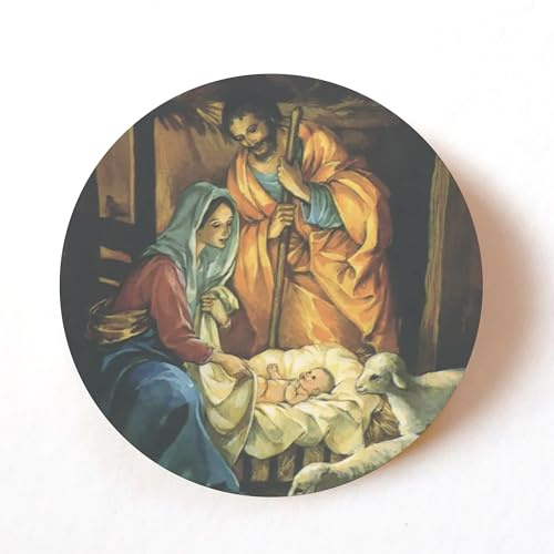 stika.co Weihnachtsaufkleber im Vintage-Stil, Heilige Familie, selbstklebende Etiketten für Geschenkverpackungen, Umschläge und Urlaubsdekoration, erhältlich in Packungen mit 24, 72 oder 240 Stück