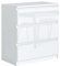 meble masztalerz Kommode Matt mit 3 Schubladen 70 cm, Sideboard Wohnzimmer, Kommode Schlafzimmer H: 78,5 cm, B: 70 cm, T: 39 cm Kommode mit Schubladen, Schubladenschrank (Weiß Glänzendes)