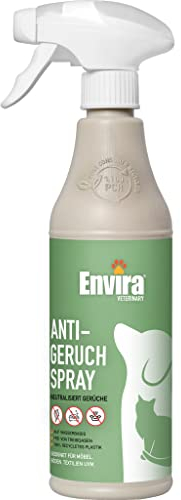 Envira Anti-Geruch Spray - Geruchsneutralisierer für Katzenurin & Hundeurin, Hundebett, Teppiche uvm - Chlorfreier Geruchsentferner für Wohnung & Haushalt - 500 ml