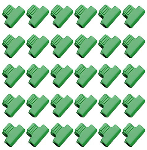 Abrazaderas para invernadero de 16 mm Clips para plantas, Cubierta de fila de película Clip de aro de túnel de red, Clips de aros de jardín, paquete de 30