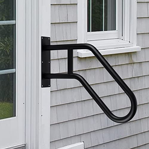 Opaltool Pasamanos Escalera de Pared, Pasamanos de Acero Inoxidable en Forma de U para Escalones de 1 a 5 Escalones, Barras de Agarre para Personas Mayores, Pasamanos para Garaje, Porche y Jardín