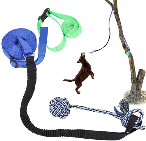 Onlynery Asta a Molla per Cani | Rimorchiatore per Cani per ricompensa ed Esercizio - Giocattolo da Masticare in Corda per alleviare la noia e alleviare Lo Stress da separazione
