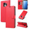 STAWLKA Case for Samsung Galaxy S9, Premium PU Leather Flip Magnetic Buckle Wallet Case Kickstand Blocking RFID Shockproof Protective Phone Cover for Samsung Galaxy S9 - Red