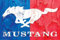 BUY ART FOR LESS Offiziell lizenziertes Mustang-Auto-Logo, 61 x 91 cm, Kunstposter, dekorativer Druck, Posterpapier, fertig zum Rahmen