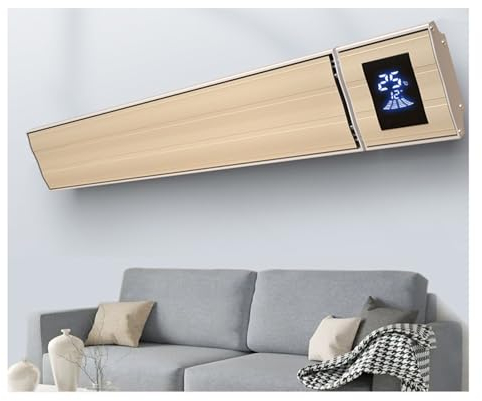 4000W Graphen-Ferninfrarot-Heizung, Energiesparende IPX4-Wechselrichterheizung Zur Wandmontage, Smart-Chip-Thermostat, 2-Gang-Einstellung, Fernbedienungszeit,2600W