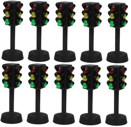 Mobestech 10 Stück Verkehrslampenmodelle Mini-Signallampen Ampelspielzeug Signallichtmodelle Verkehrslampen Interessante Signallampendekore