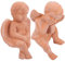 VipMan 2 Stück Blumentopf Statue Engel Cherubs Figur Cherub Gartenstatue Metall Vögel for Bäume Engel Keramik Statue Baby Engel Figur Schreibtischaufsatz Cartoon Rom Kind Ton/85, 23456