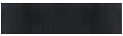 vidaXL Teppich Rechteckig Schwarz 100x400 cm Bambus
