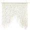 XJKLBYQ Macrame Sliding Curtains, Boho Woven Leaves Short Country Style Bistro Curtains for Bedroom Wedding Backdrop Macrame Wall Hanging Bohemian Decor
