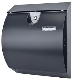 MeLiTec Edelstahl Briefkasten Modell M mit Zeitungsfach, anthrazit