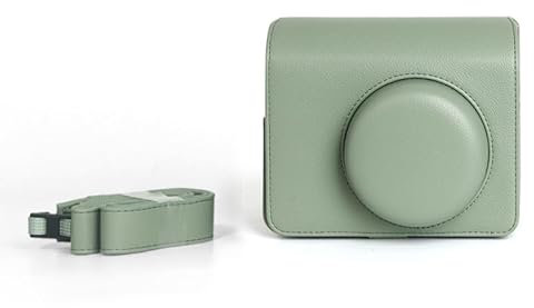 Schutzhülle Tasche Kompatibel für Instax Wide 400, PU-Leder Tragetasche Abdeckung Tasche Retro-Kamera Lagerung Halter mit Schultergurt Instant Cam Tragetasche Reisekoffer (Grün)